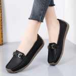 Genuine leather moccasins for women Spring and Autumn - Image 2