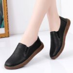 Summer hollow flat leather shoes for women - Image 4