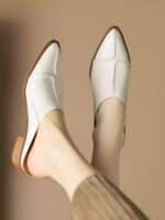 New style soft leather pointed toe slippers for women - Image 5