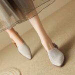 Chunky Heel Sandals Women Breathable Flying Weave - Image 4