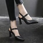 Soft leather high heels for women - Image 3