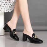 New high-heeled half-slip shoes for women