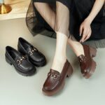 women's shoes soft leather versatile small leather shoes - Image 2