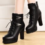 Trendy Martin boots women’s thick heel - Image 2