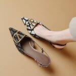 French pointed stiletto heel back empty closed toe heel - Image 4