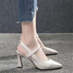 Soft leather high heels for women - Image 2