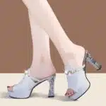 High-heeled fashion sandals for women