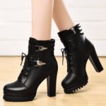 Trendy Martin boots women’s thick heel - Image 4