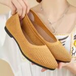 New solid color pointed toe flat heel soft sole single shoes - Image 2