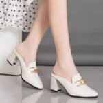 New high-heeled half-slip shoes for women - Image 2