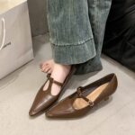 Hollow pointed stiletto shallow mouth shoes - Image 3