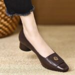 French style soft leather sole small leather shoes for women - Image 3