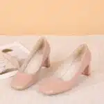 Nude patent leather single shoes women's - Image 4