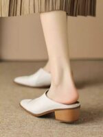 New style soft leather pointed toe slippers for women - Image 4