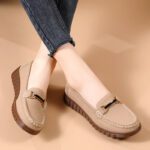Round toe slip-on soft sole shallow fashionable loafers women - Image 5