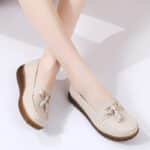 Leather shoes one-step soft sole comfortable toe shoes - Image 3