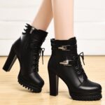 Trendy Martin boots women’s thick heel