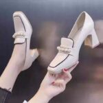 Non-slip soft bottom high heels beige - Image 2