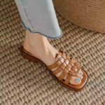French summer woven sandals for women