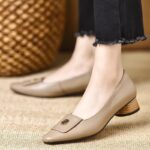French style soft leather sole small leather shoes for women