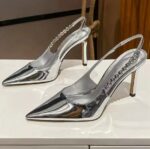 New summer women’s rhinestone pointed silver high heels women’s - Image 4