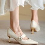 Fairy white French high heels women pointed toe spring and autumn - Image 2