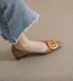 Korean version of toe shoes square head soft bottom women’s shoes - Image 3