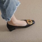 Korean version of toe shoes square head soft bottom women’s shoes - Image 2