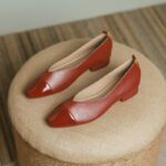 Splicing shallow mouth low heel shoes - Image 3