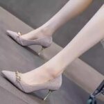 Champagne high heels women's stilettos