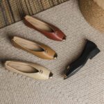 Soft leather Korean style fashion women's shoes