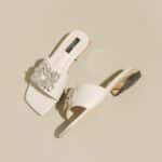 Rhinestone square buckle ladies slippers flat bottom - Image 4