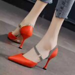 Brand shoes shallow mouth rhinestone high heel - Image 4