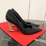 Solid color full diamond hot diamond high heels for women