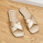 Hongtong square toe flat slippers for women - Image 2