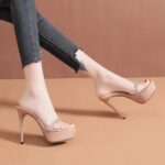 fashionable rhinestone heel shoes - Image 3