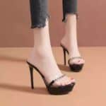 fashionable rhinestone heel shoes - Image 2