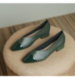 Splicing shallow mouth low heel shoes - Image 5
