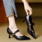 Single buckle shoes for women soft sheepskin