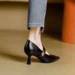 Single buckle shoes for women soft sheepskin - Image 3