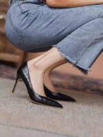 Genuine leather versatile high heels for women - Image 3