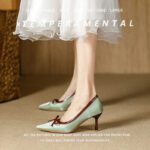 Fuxing women's pointed goddess high heels women's