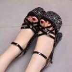 Hentian high 18cm super high heel sandals elegant rhinestone - Image 4