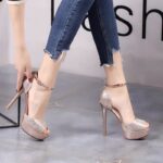 Fashionable versatile waterproof platform high heels women - Image 3