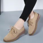 Korean style lace-up casual leather shoes
