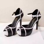 One-word buckle high heels sexy stiletto single shoes - Image 4