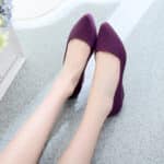 New Korean Style Pointed Toe Shallow Mouth Frosted Surface Single Shoes - Image 4