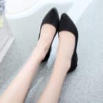 New Korean Style Pointed Toe Shallow Mouth Frosted Surface Single Shoes - Image 3