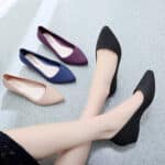 New Korean Style Pointed Toe Shallow Mouth Frosted Surface Single Shoes