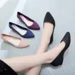 New Korean Style Pointed Toe Shallow Mouth Frosted Surface Single Shoes